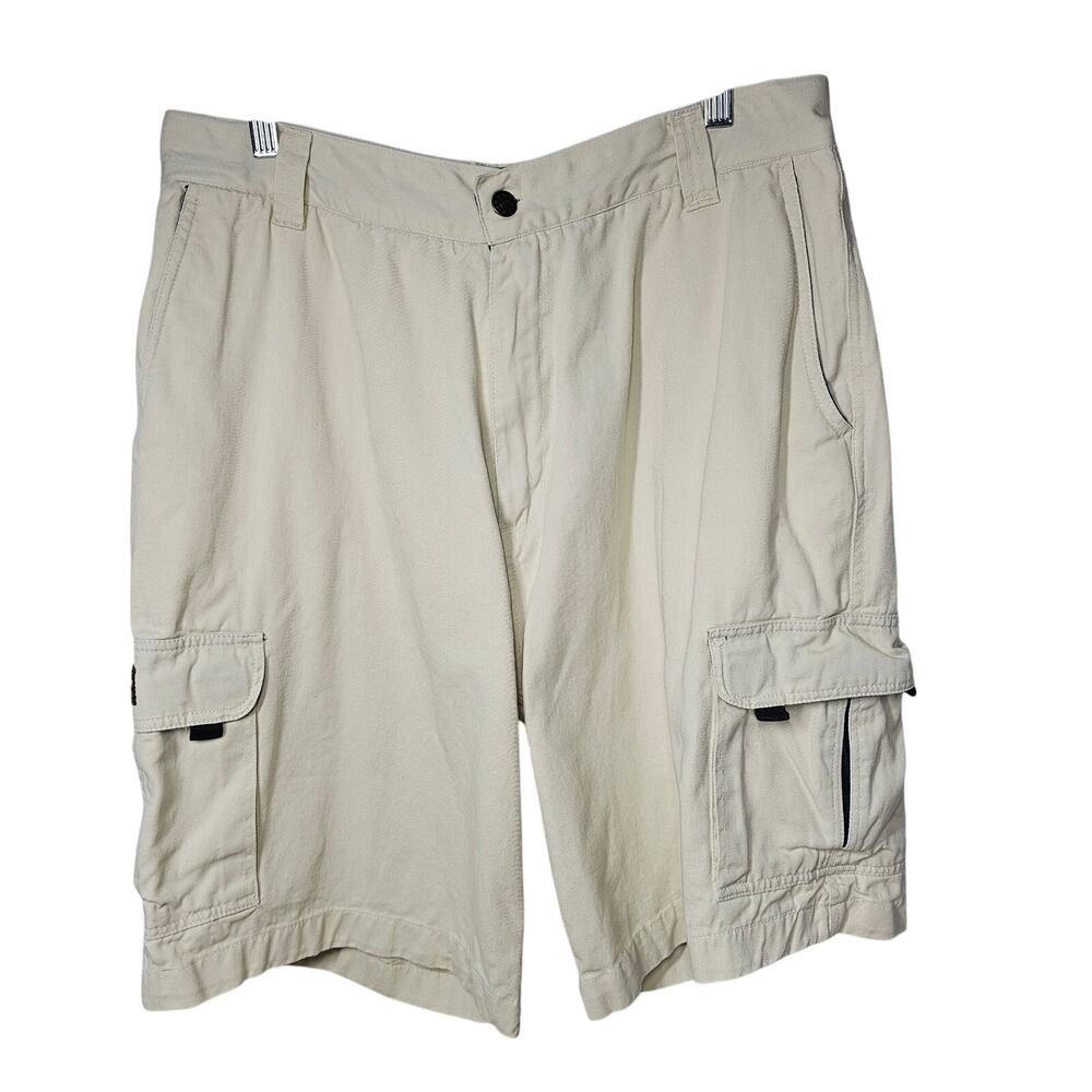 Panama Jack VTG Men's Cream Cargo Shorts Size 36